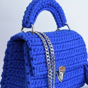 Blue Crotchet Bag